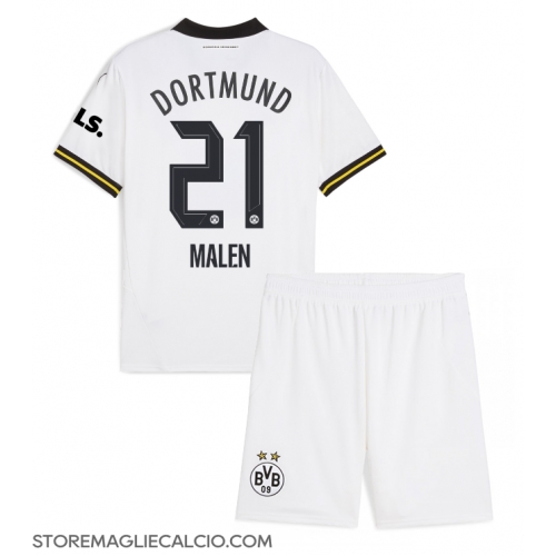 Borussia Dortmund Donyell Malen #21 Maglia Gara Terza Repliche 2024-25 Bambino Maniche Corte Borussia Dortmund Donyell Malen #21 Maglia Gara Terza Repliche 2024-25 Bambino Maniche Corte